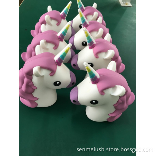 PVC unicorn power bank for gift